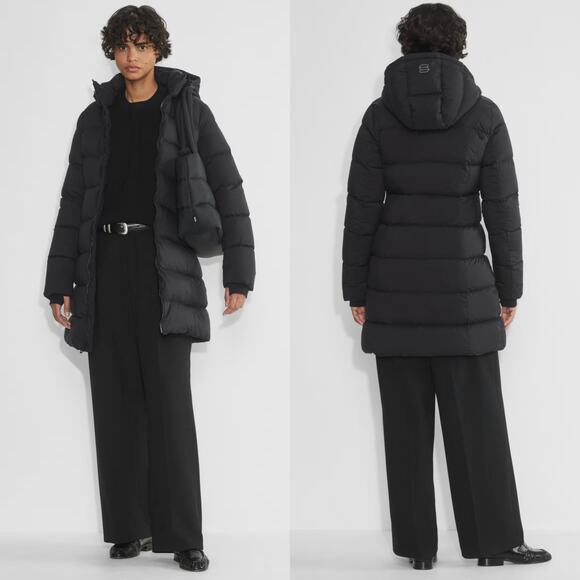 NEW Aritzia The Supersnug Puff Mid Puffer Jacket in Black Size XXS